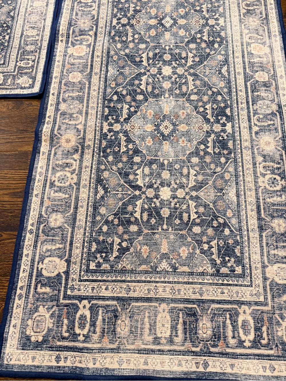 Ruggable Runner and Door Mat Alessia Dusk Blue